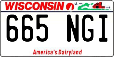 WI license plate 665NGI
