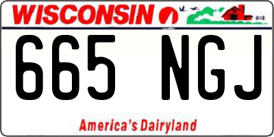 WI license plate 665NGJ