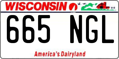 WI license plate 665NGL