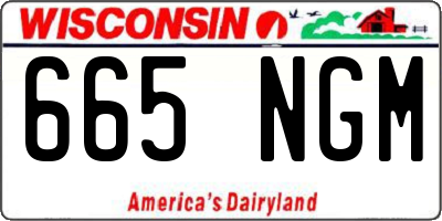 WI license plate 665NGM