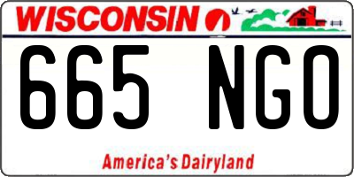 WI license plate 665NGO