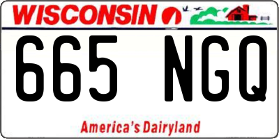 WI license plate 665NGQ