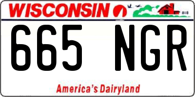 WI license plate 665NGR