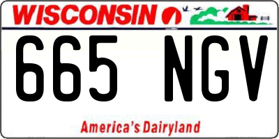 WI license plate 665NGV
