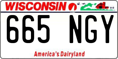 WI license plate 665NGY
