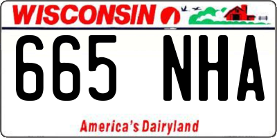 WI license plate 665NHA