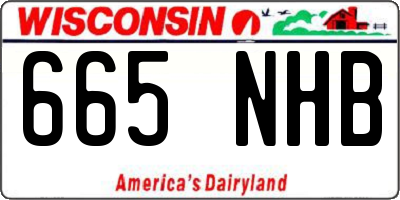 WI license plate 665NHB