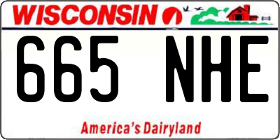 WI license plate 665NHE