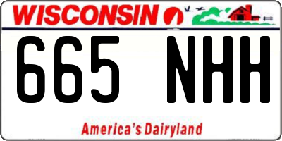 WI license plate 665NHH