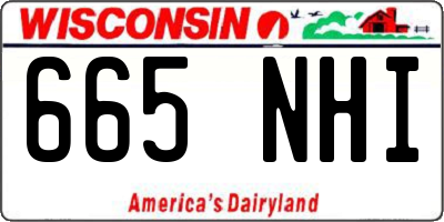 WI license plate 665NHI
