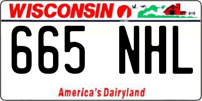 WI license plate 665NHL