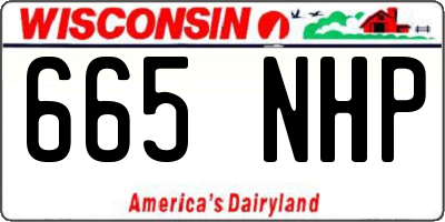 WI license plate 665NHP