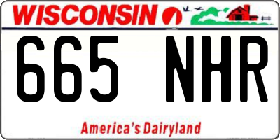 WI license plate 665NHR