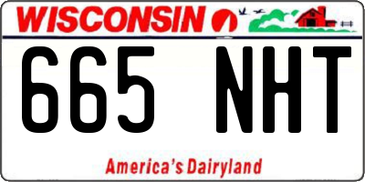 WI license plate 665NHT