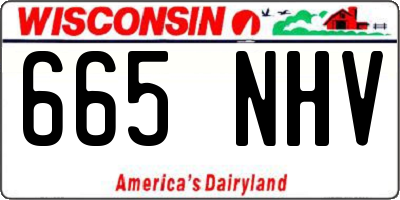 WI license plate 665NHV