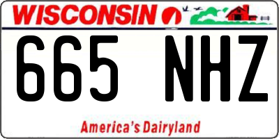 WI license plate 665NHZ