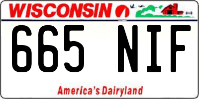 WI license plate 665NIF