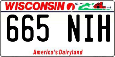 WI license plate 665NIH