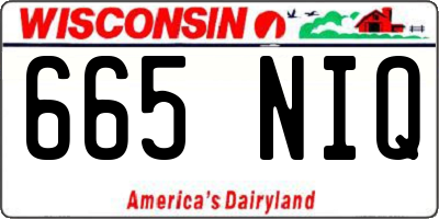 WI license plate 665NIQ