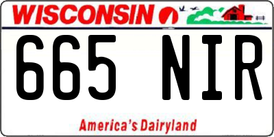 WI license plate 665NIR