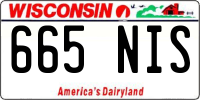 WI license plate 665NIS