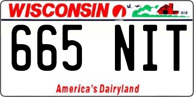 WI license plate 665NIT