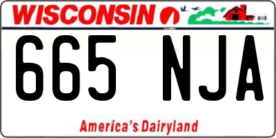 WI license plate 665NJA