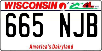 WI license plate 665NJB