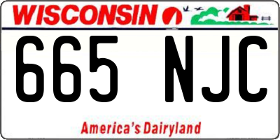 WI license plate 665NJC