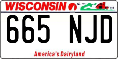 WI license plate 665NJD