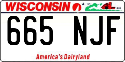 WI license plate 665NJF