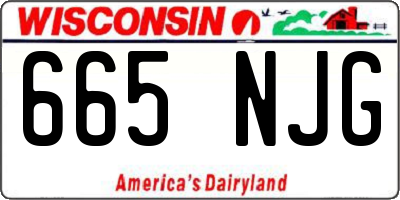 WI license plate 665NJG