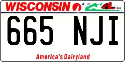 WI license plate 665NJI