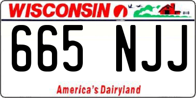 WI license plate 665NJJ