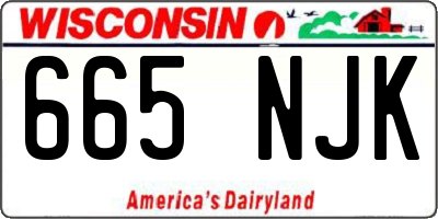 WI license plate 665NJK