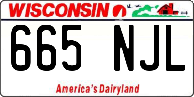 WI license plate 665NJL