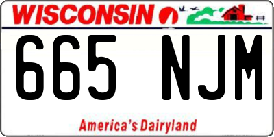 WI license plate 665NJM