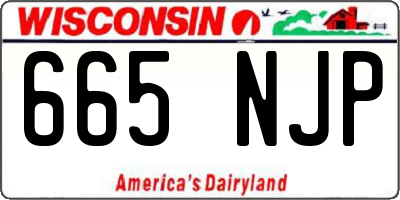 WI license plate 665NJP