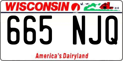 WI license plate 665NJQ