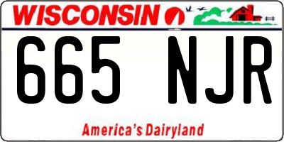 WI license plate 665NJR