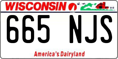 WI license plate 665NJS