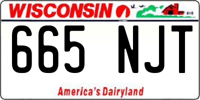 WI license plate 665NJT