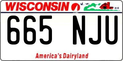 WI license plate 665NJU