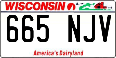 WI license plate 665NJV