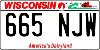 WI license plate 665NJW
