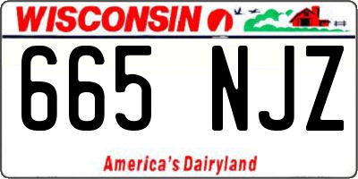 WI license plate 665NJZ