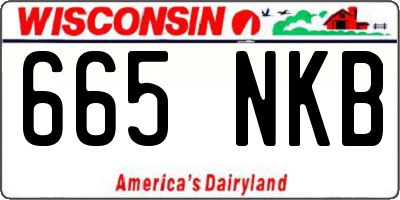 WI license plate 665NKB