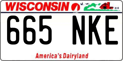 WI license plate 665NKE