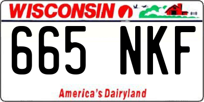 WI license plate 665NKF