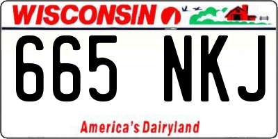 WI license plate 665NKJ
